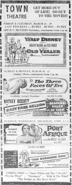 Town Theatre - 1958-03-27 The Chesaning Argus